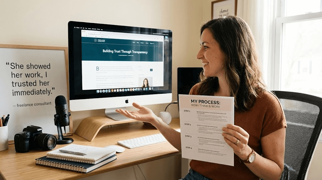 Use content to show how you think and work