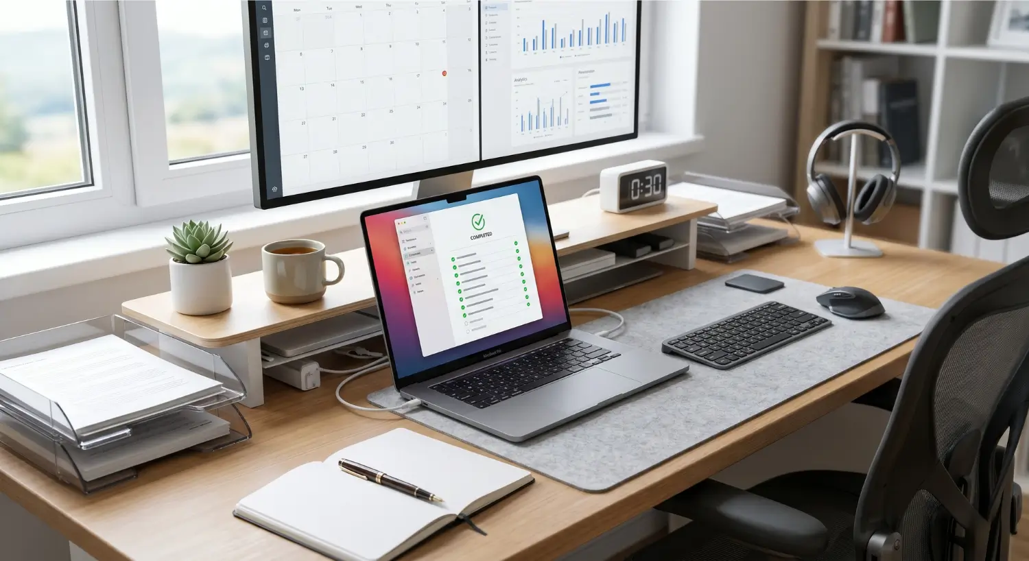 rganized workflow showing steps to become a virtual assistant