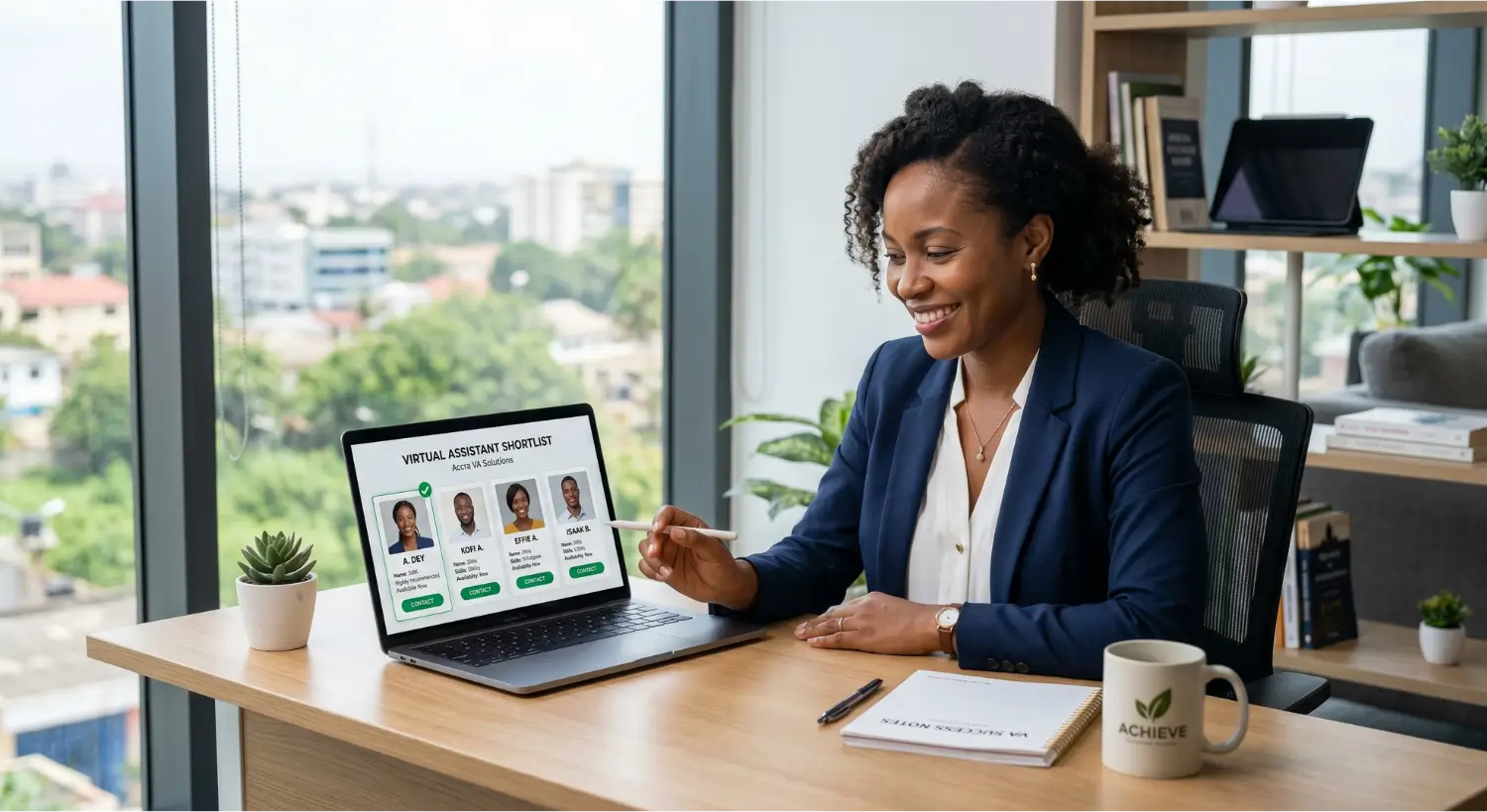 Business owner choosing the best virtual assistant based on trust and fit