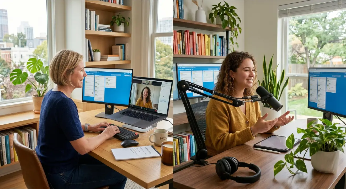 Virtual assistant helping clients stay organized and supported