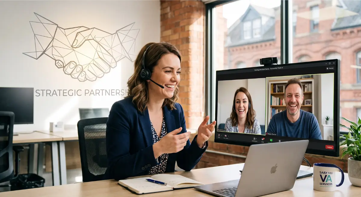 Virtual Assistant building trust and long-term client relationships through helpful business conversations.